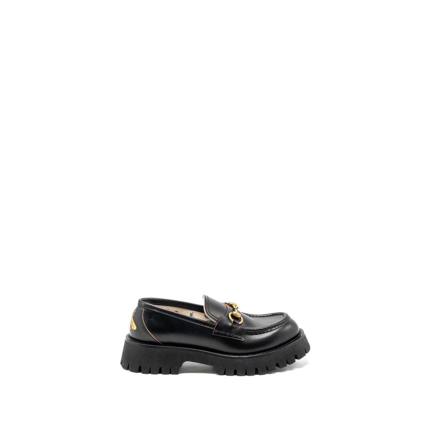 Gucci size 38 Jordan loafer calfskin black GHW