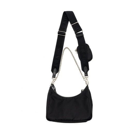 Prada re-edition 2005 re-nylon bag black SHW