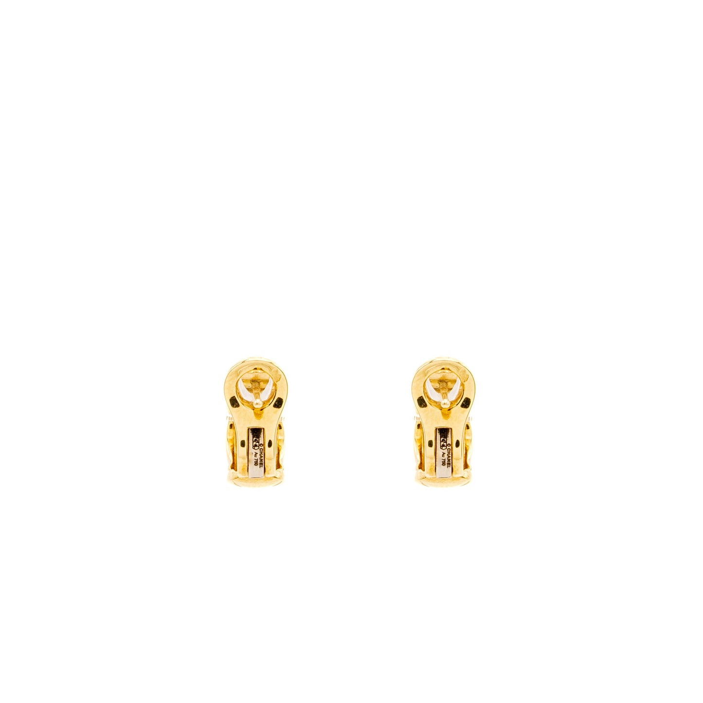 Chanel Coco Crush Earrings Quilted Motif, 18k Yellow Gold