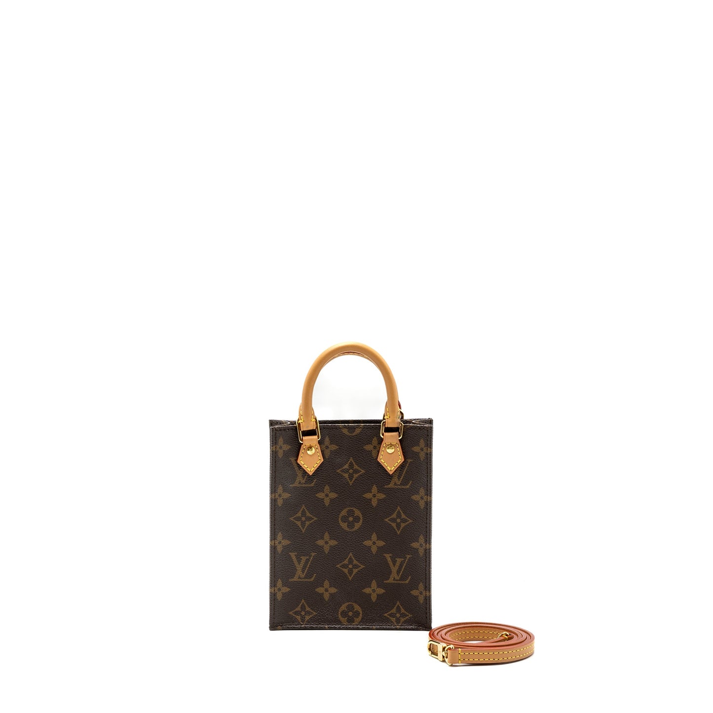 Louis Vuitton petit sac plat monogram canvas GHW