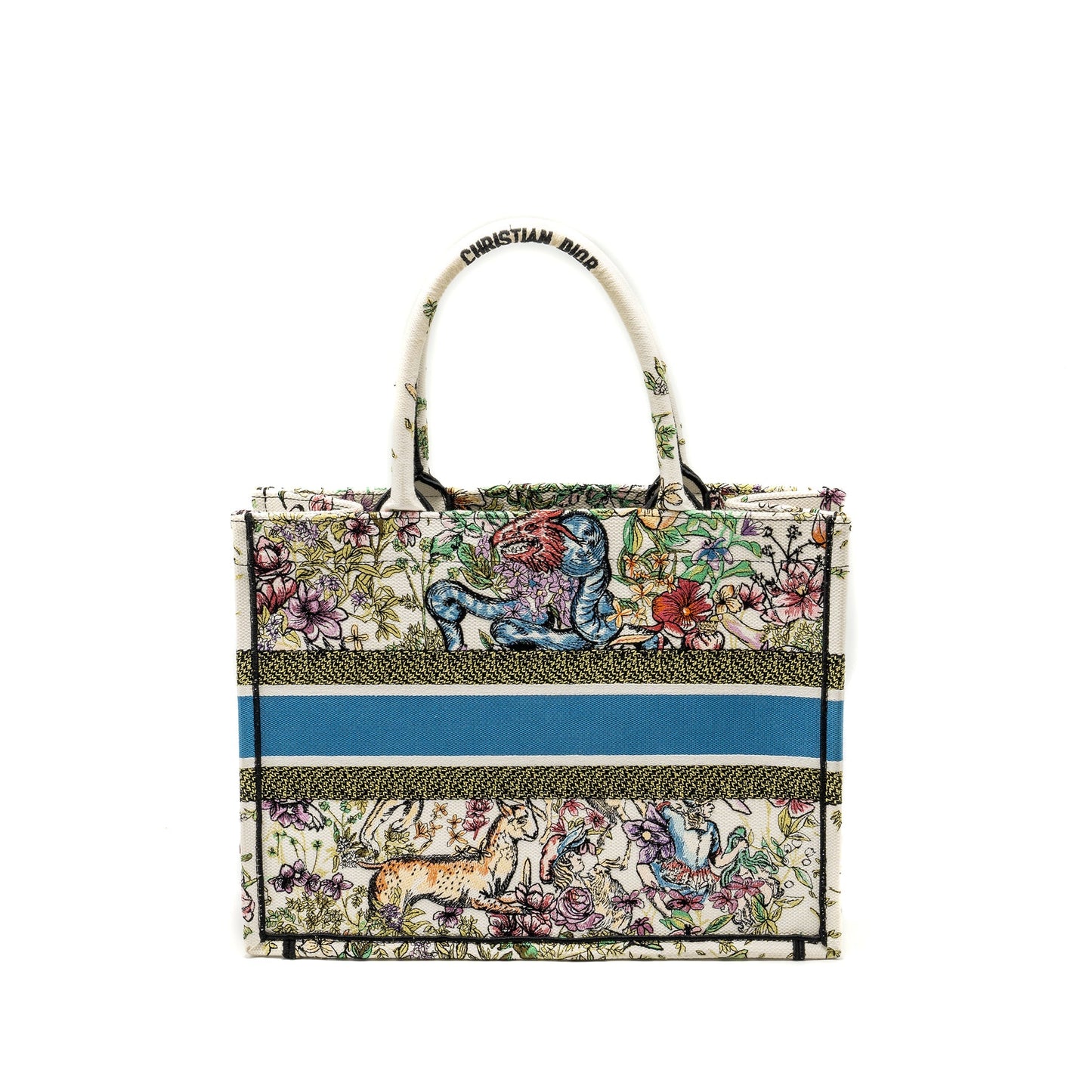 Luxury Dior Medium book tote limited canvas multicolour