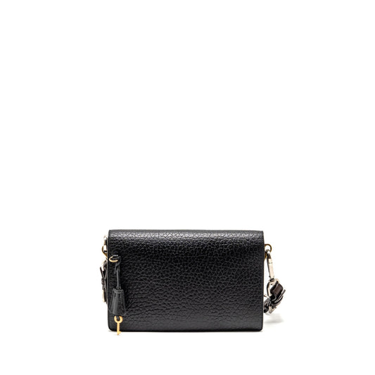 Prada Berlino Sound Bag Tweed/Calfskin Black/Brown/Green Multicolour Hardware