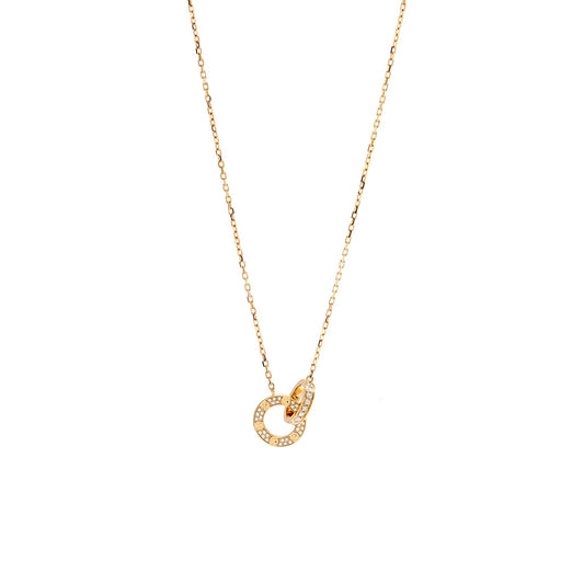Cartier Love Necklace Rose Gold, Diamonds