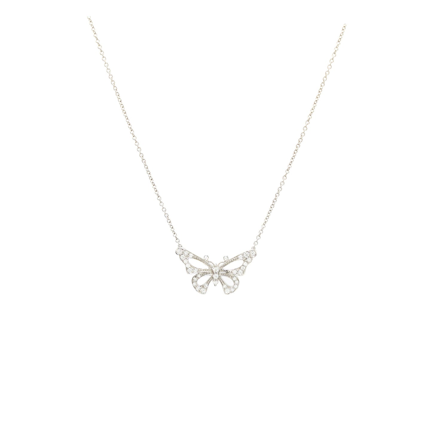 Tiffany Butterfly Pendant Platinum, Diamonds