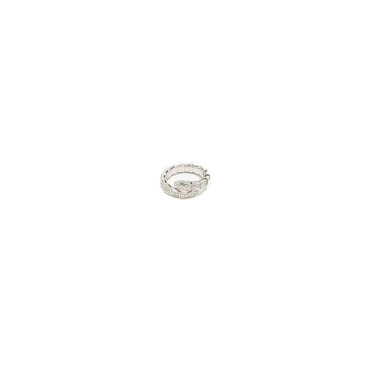 Bvlgari size S Serpenti Viper Ring 18kt white gold, diamonds