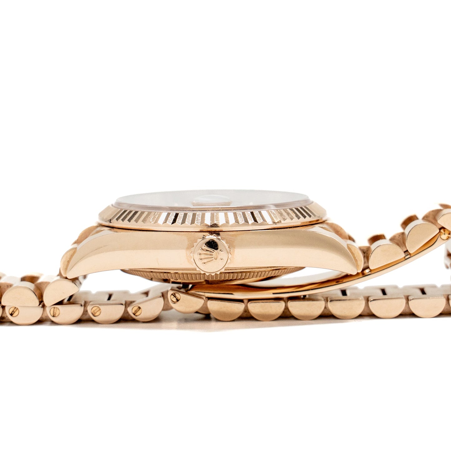 Rolex Day-date 36mm everose gold with rose color, diamond-set dial, Model: M128235-0009