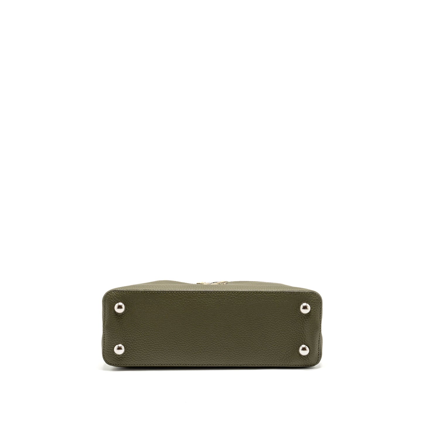 Louis Vuitton Capucines MM calfskin / python handle multicolor olive greeen / natural SHW