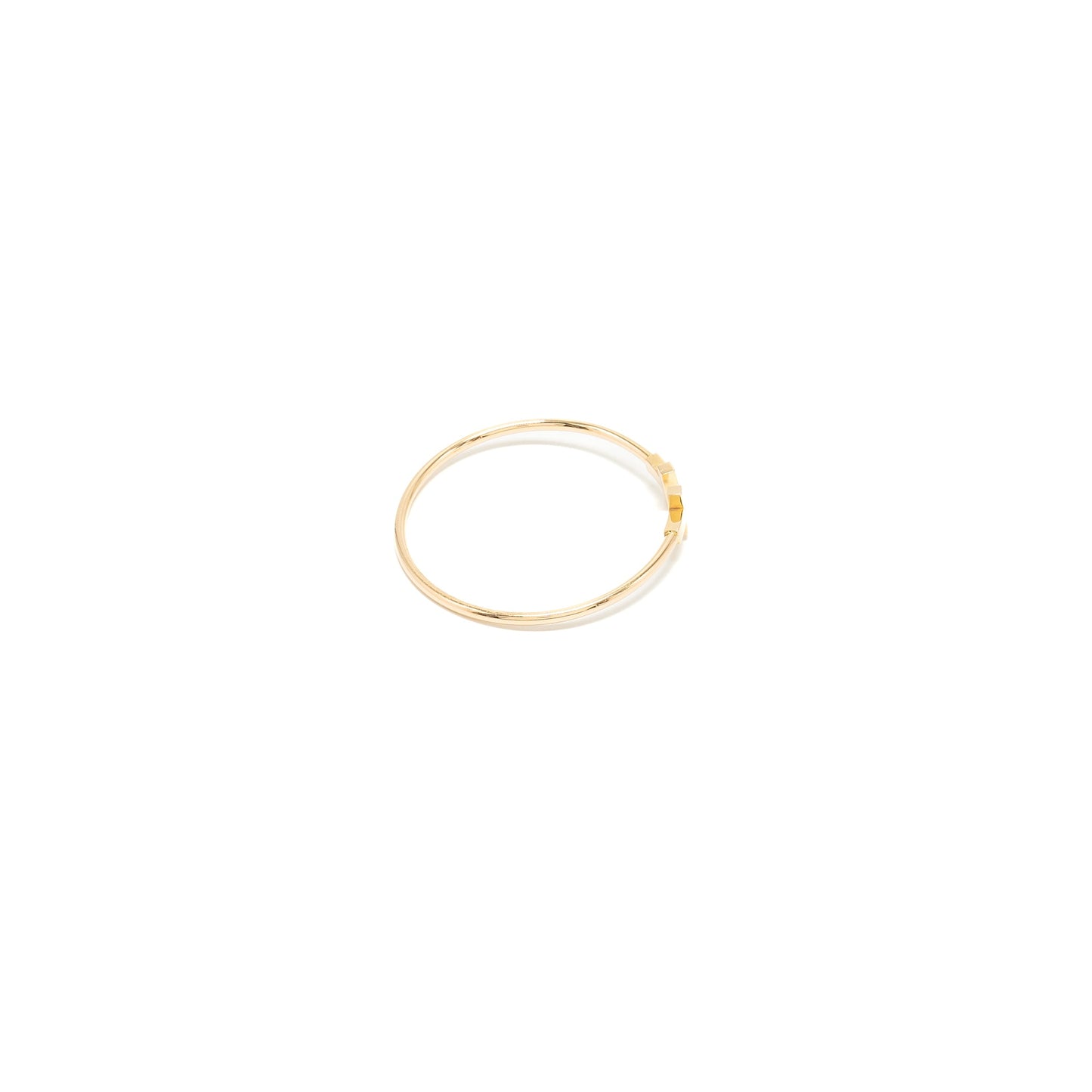 TIFFANY T Size Medium Narrow Wire Bracelet 18K Rose Gold