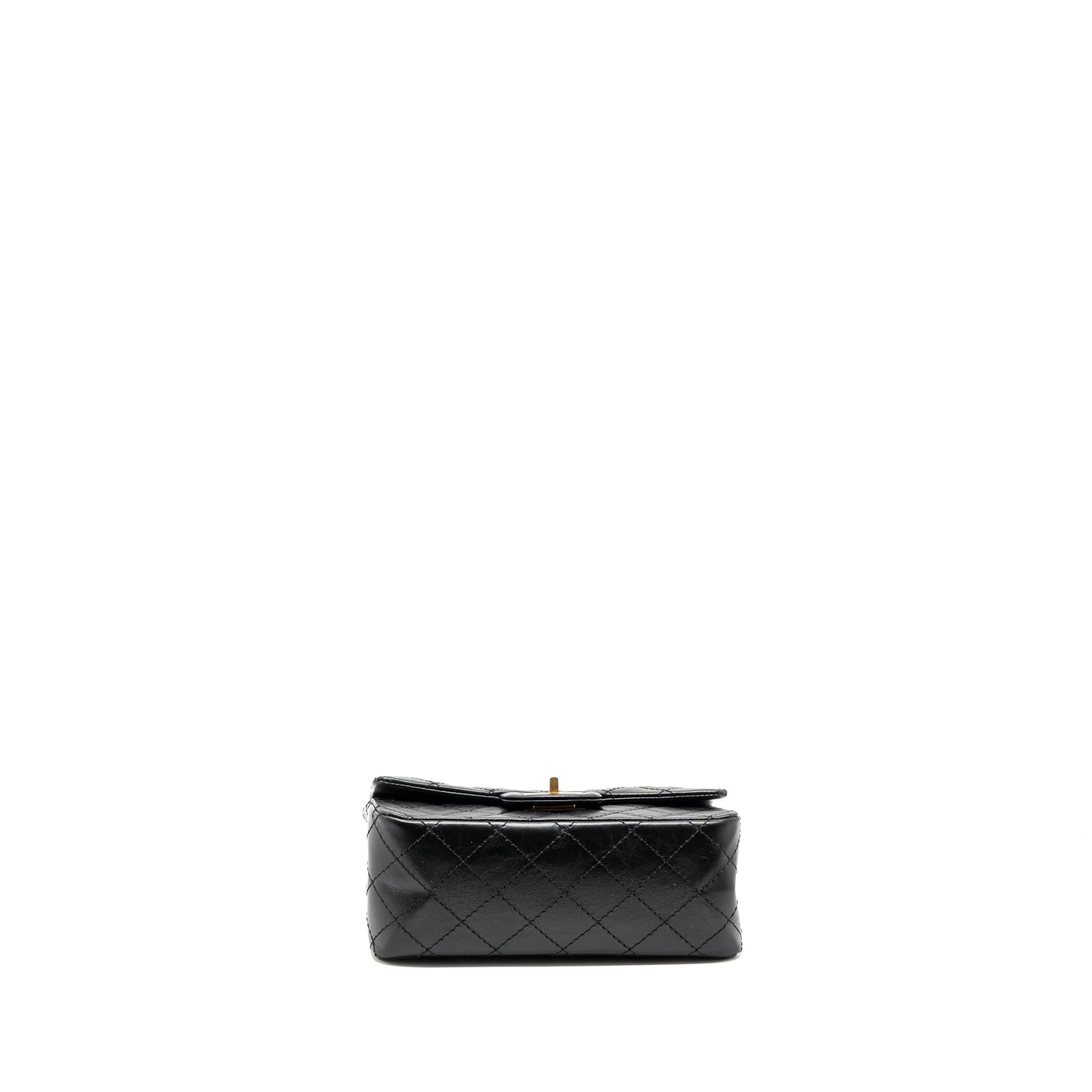 Chanel Mini 2.55 Reissue Aged Calfskin Black Brushed GHW(microchip)