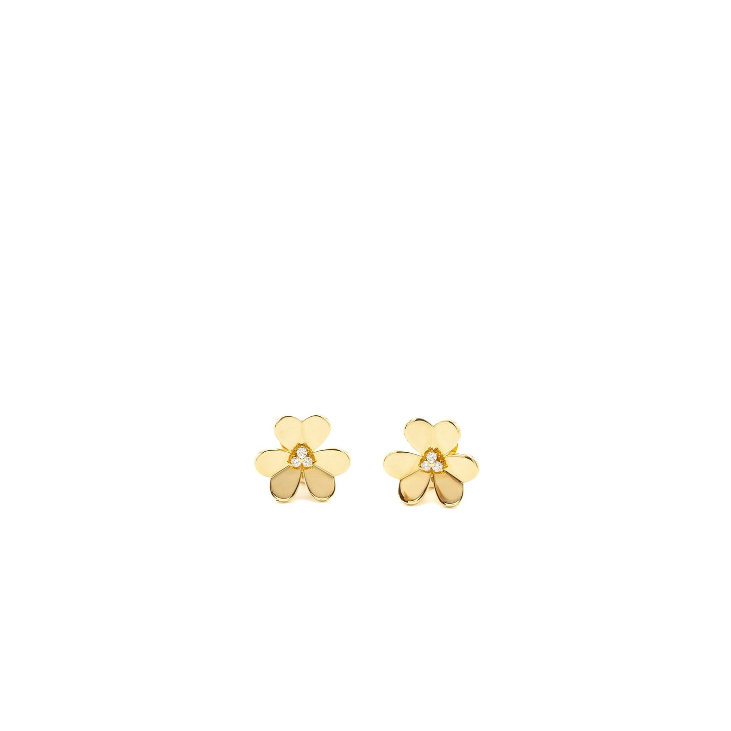 Van Cleef & Arpels Frivole Earrings Large Model Yellow Gold/Diamonds