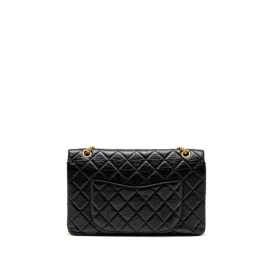 Chanel 2.55 227 Reissue Double Flap Bag Aged Calfskin Black GHW
