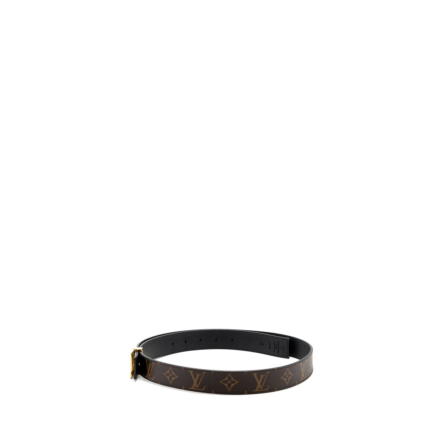 Louis Vuitton Size 95 LV Initials Reversible Belt Monogram Canvas GHW