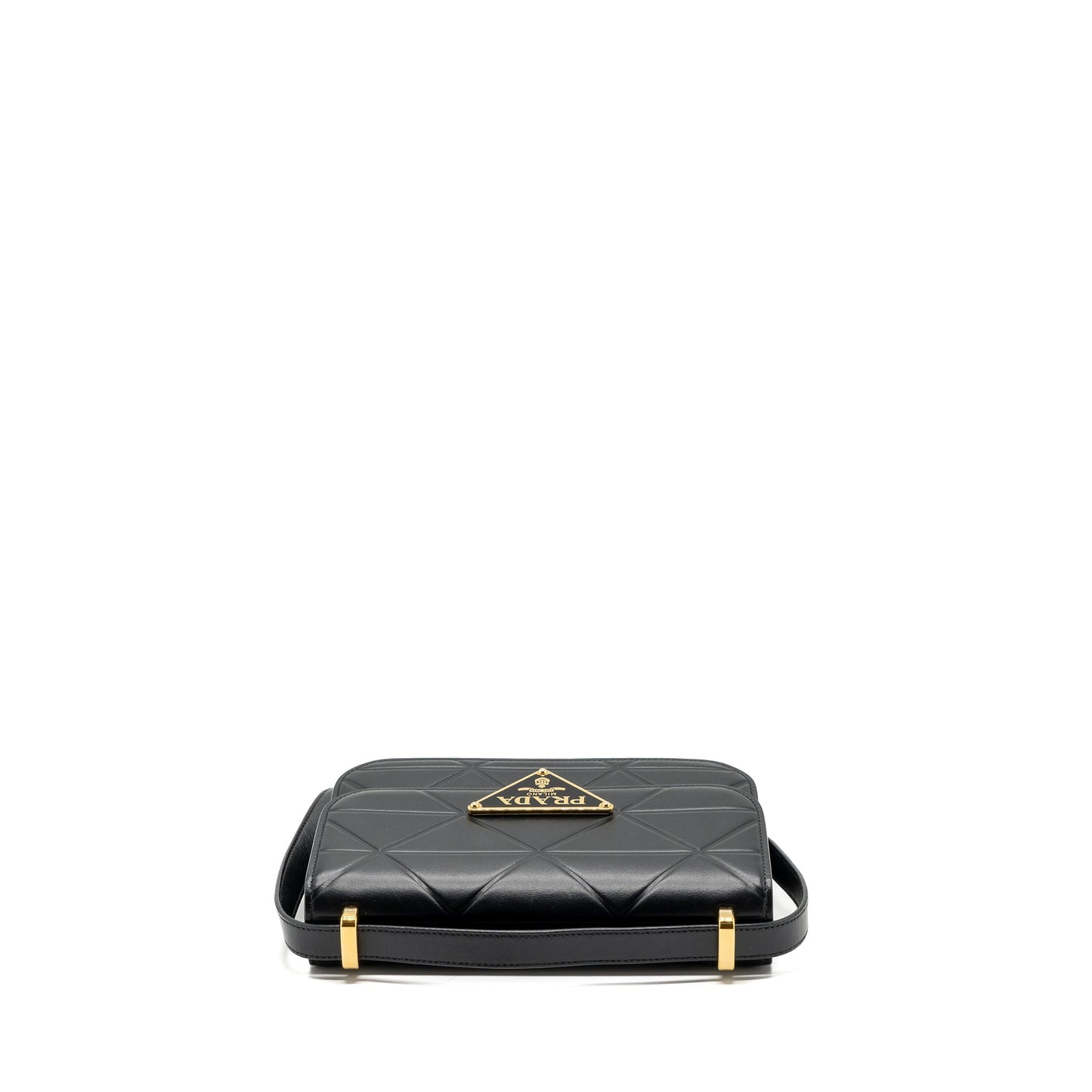 Prada Pattina in Pelle Calfskin Black GHW