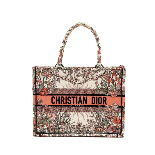 Luxury Dior Medium Book Tote Limited Edition Canvas Multicolour