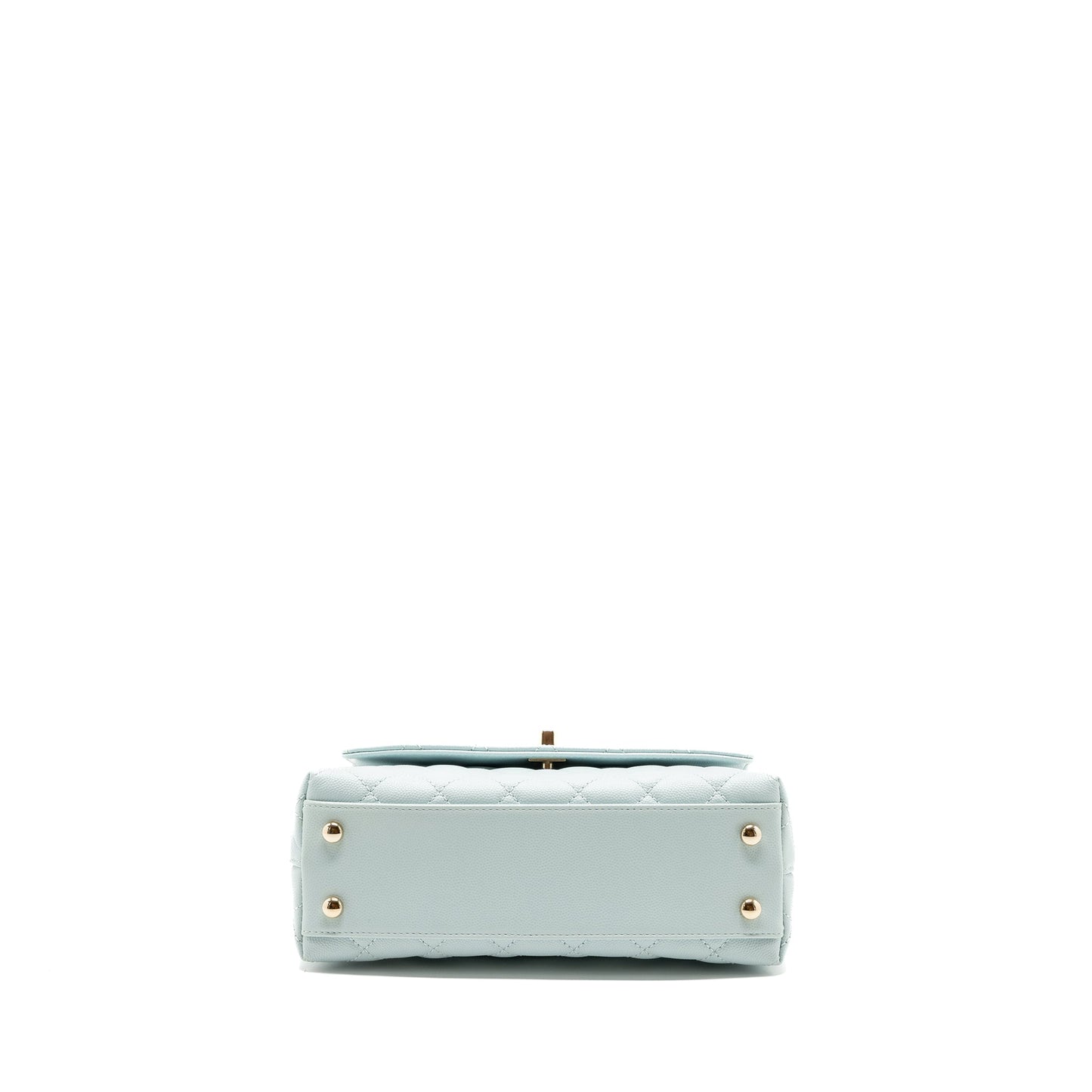 Chanel small coco handle caviar light blue LGHW (microchip)