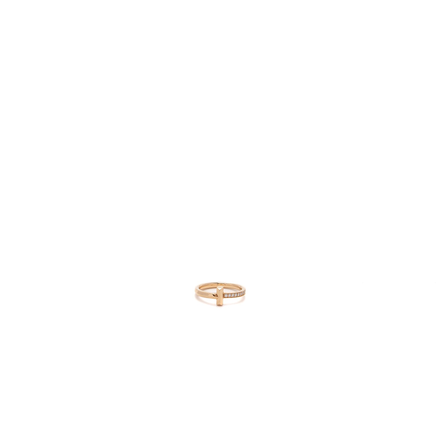 Tiffany size 7.5 T T1 Ring rose gold diamonds