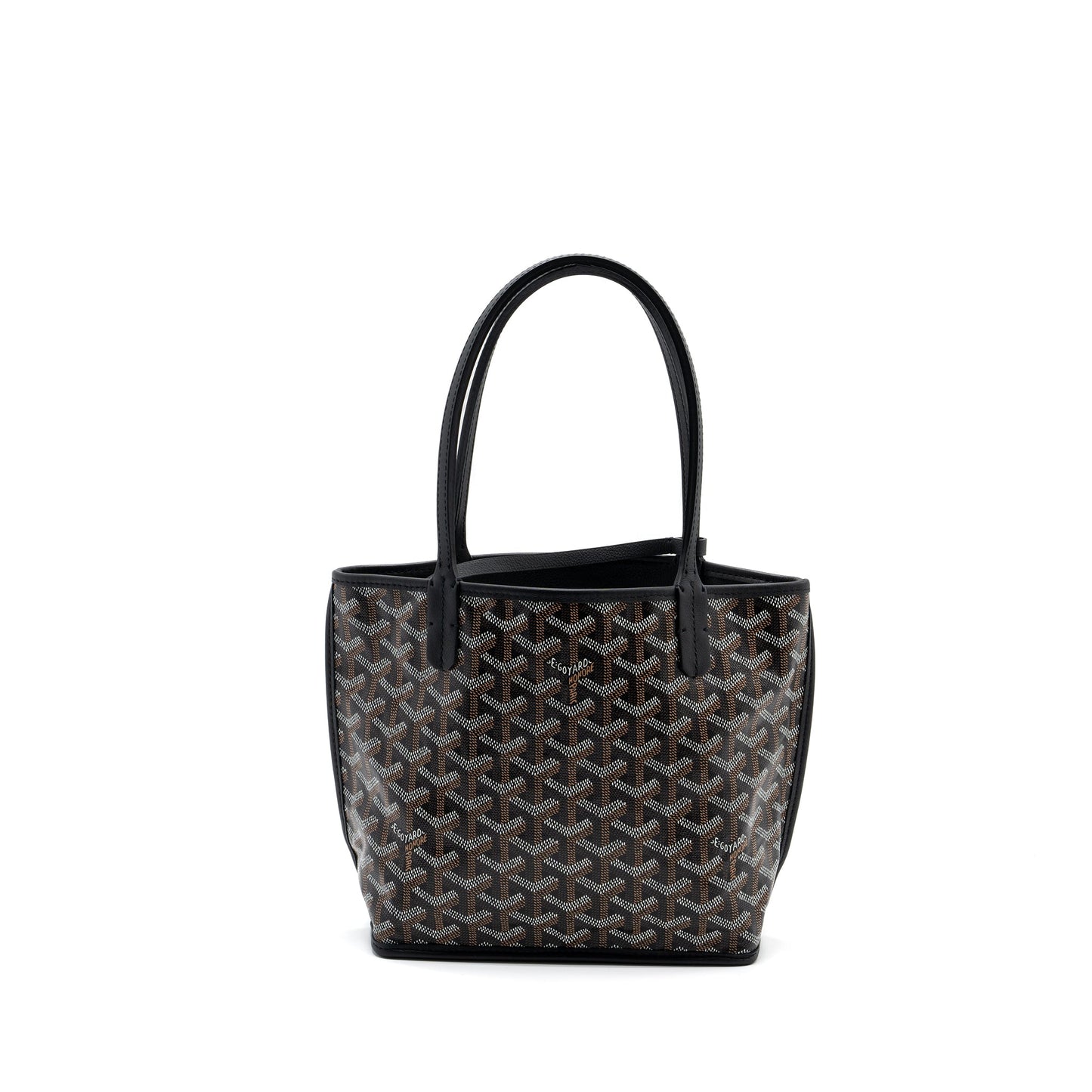 GOYARD Anjou mini bag canvas/calfskin black SHW