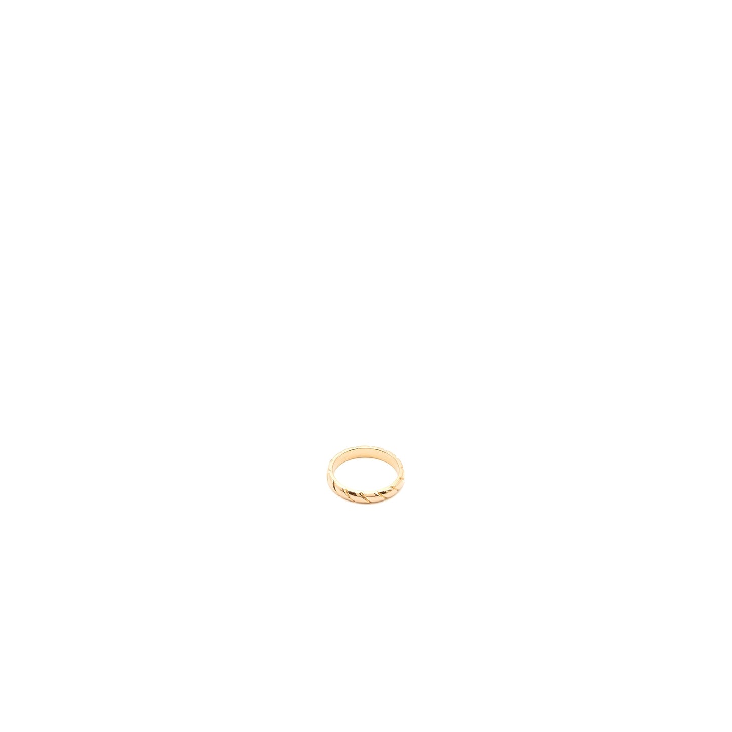 Chaumet Size 57 Wedding Band Torsade 3.5mm Rose Gold