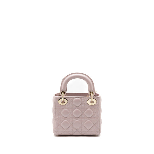 Dior Mini Lady Dior Bag lambskin Light Pink LGHW