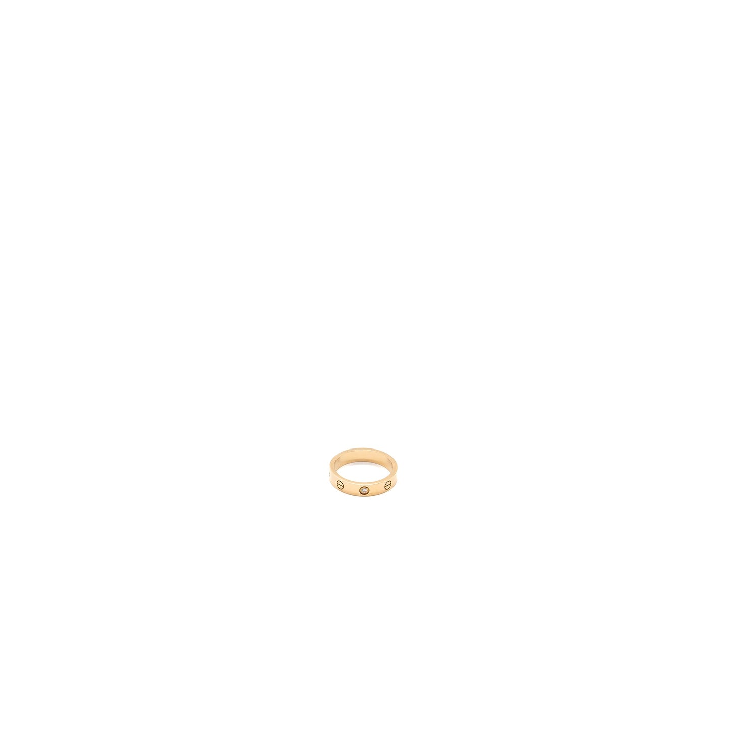 Cartier Size 53 Love Ring Rose Gold With Diamond