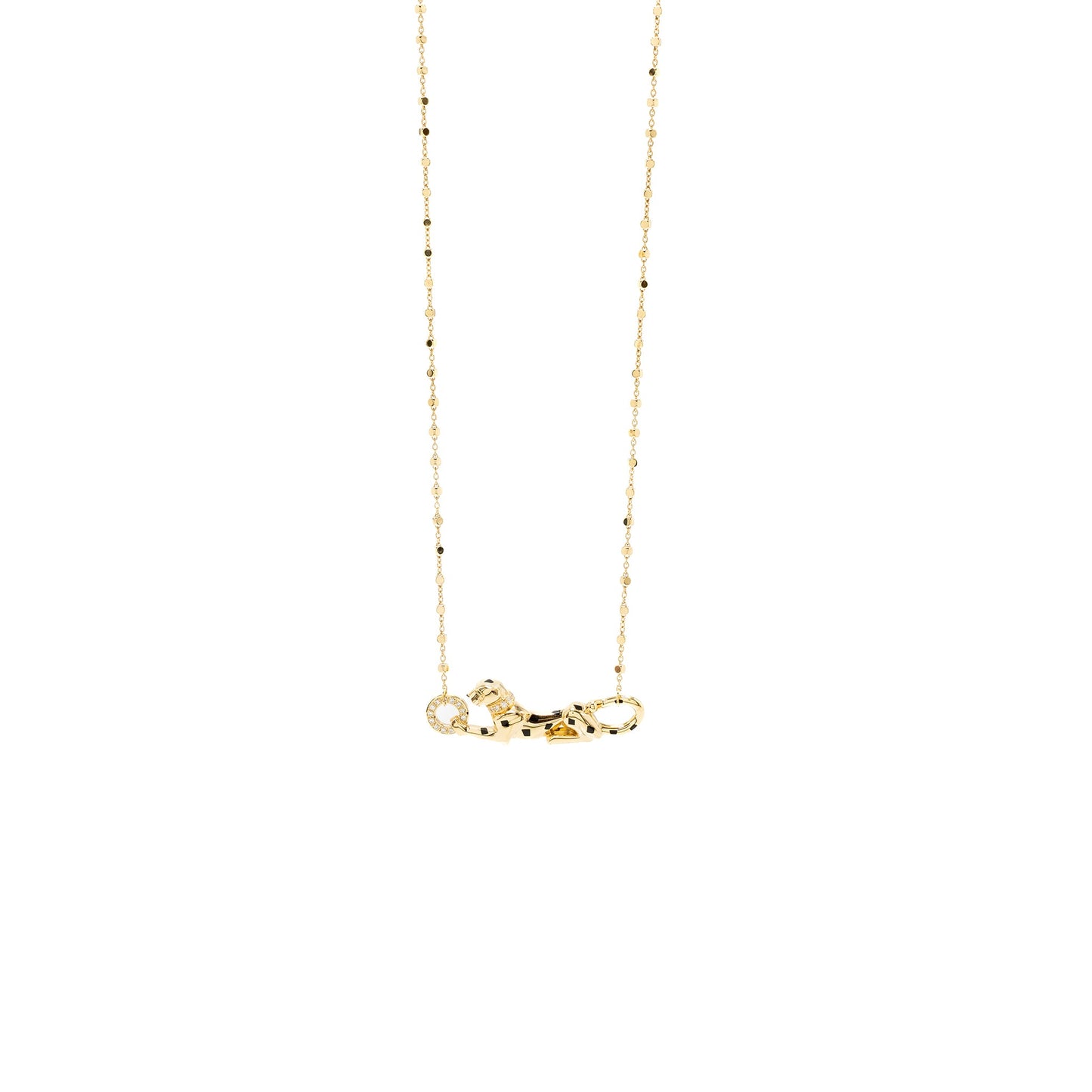 Cartier Panthere De Cartier Necklace Tsavorite Garnets Yellow Gold, Diamonds