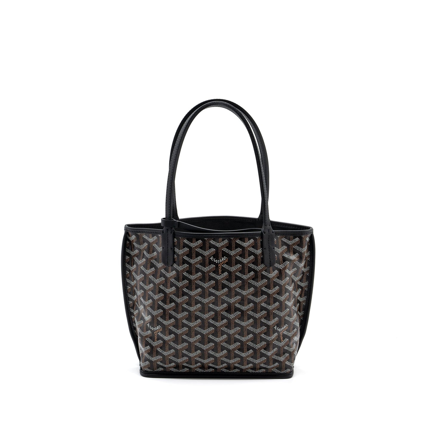 GOYARD Anjou mini bag canvas/calfskin black SHW