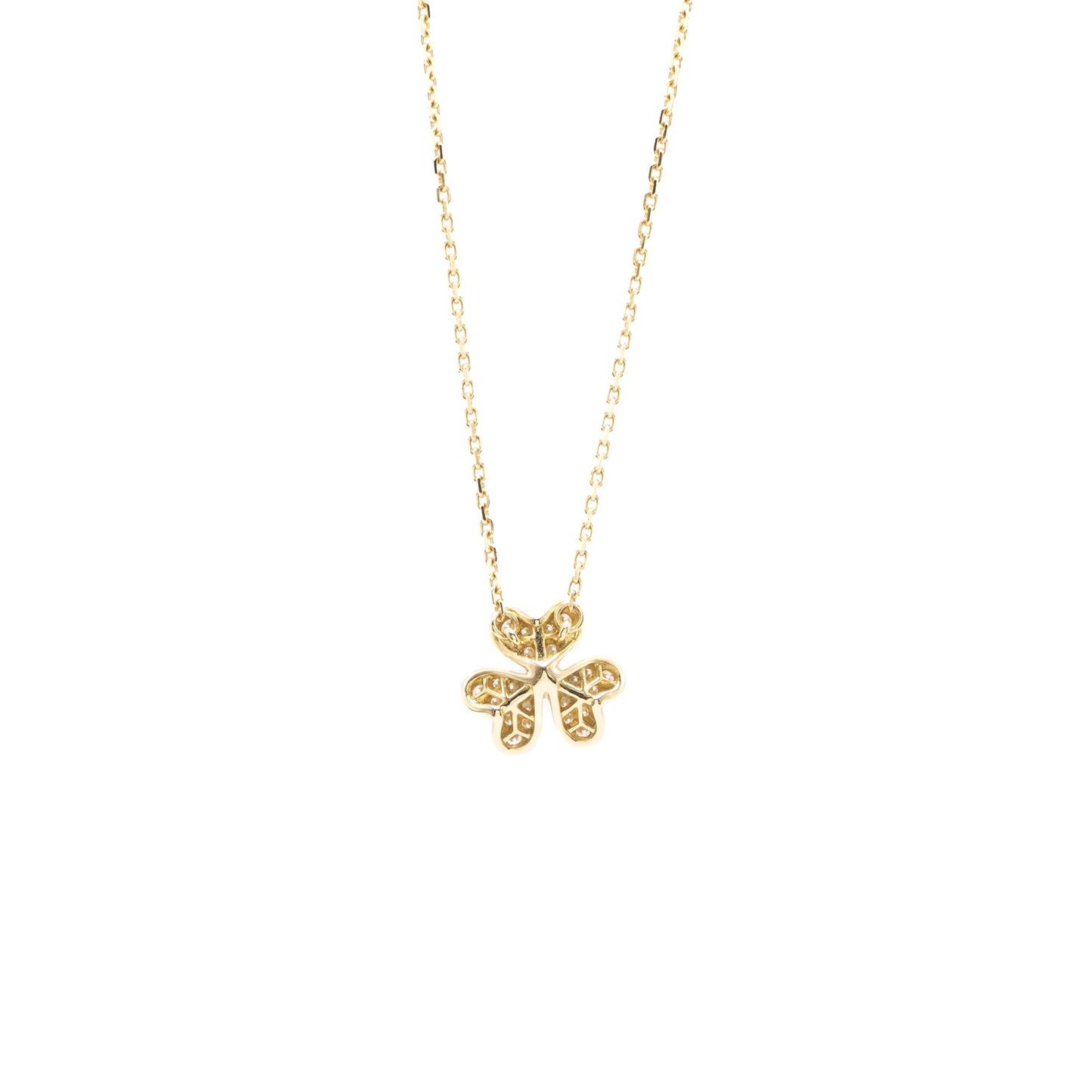 Van Cleef & Arpels Frivole Pendant, Mini Model Yellow Gold Diamonds