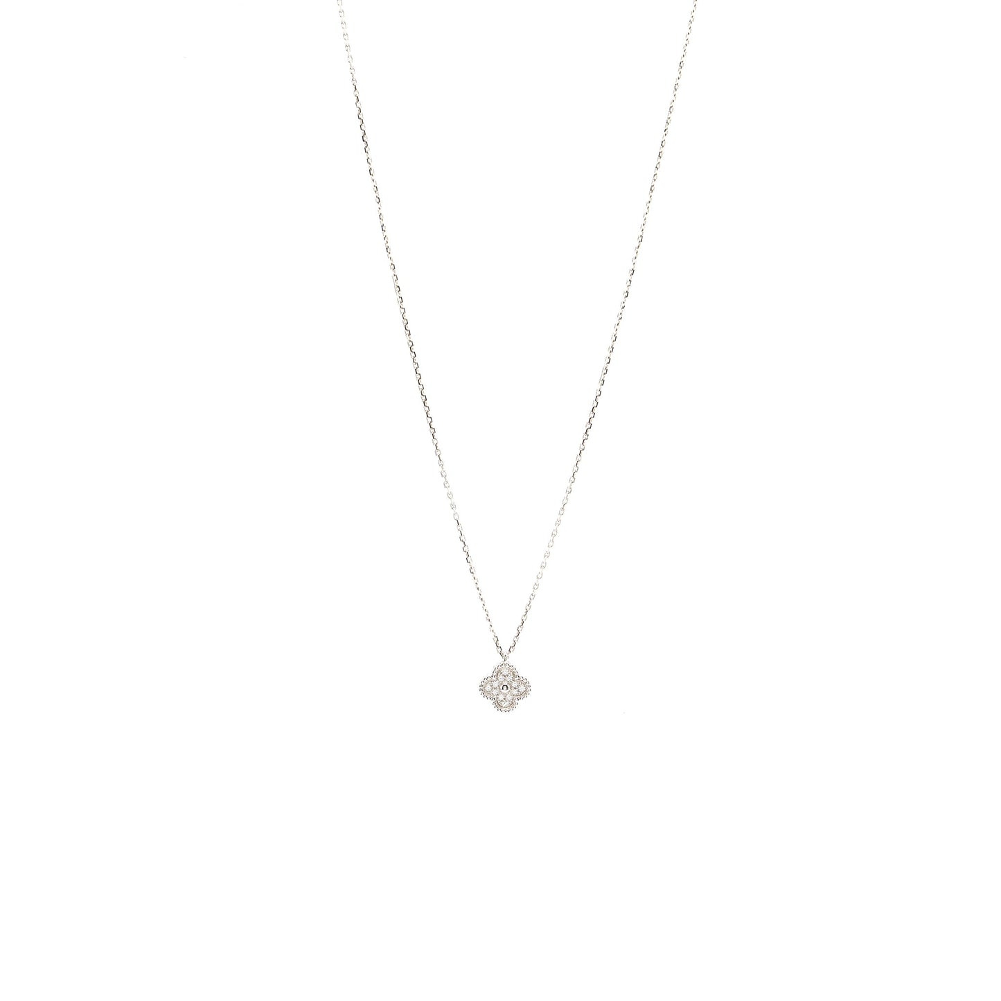 Van Cleef & Arpels Sweet Alhambra Pendant 18K white Gold/Diamonds