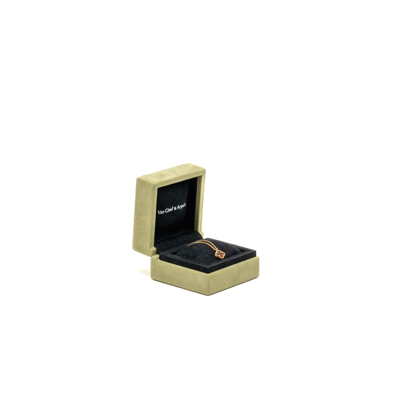 Van Cleef & Arpels Sweet Alhambra Pendant, Carnelian Rose Gold