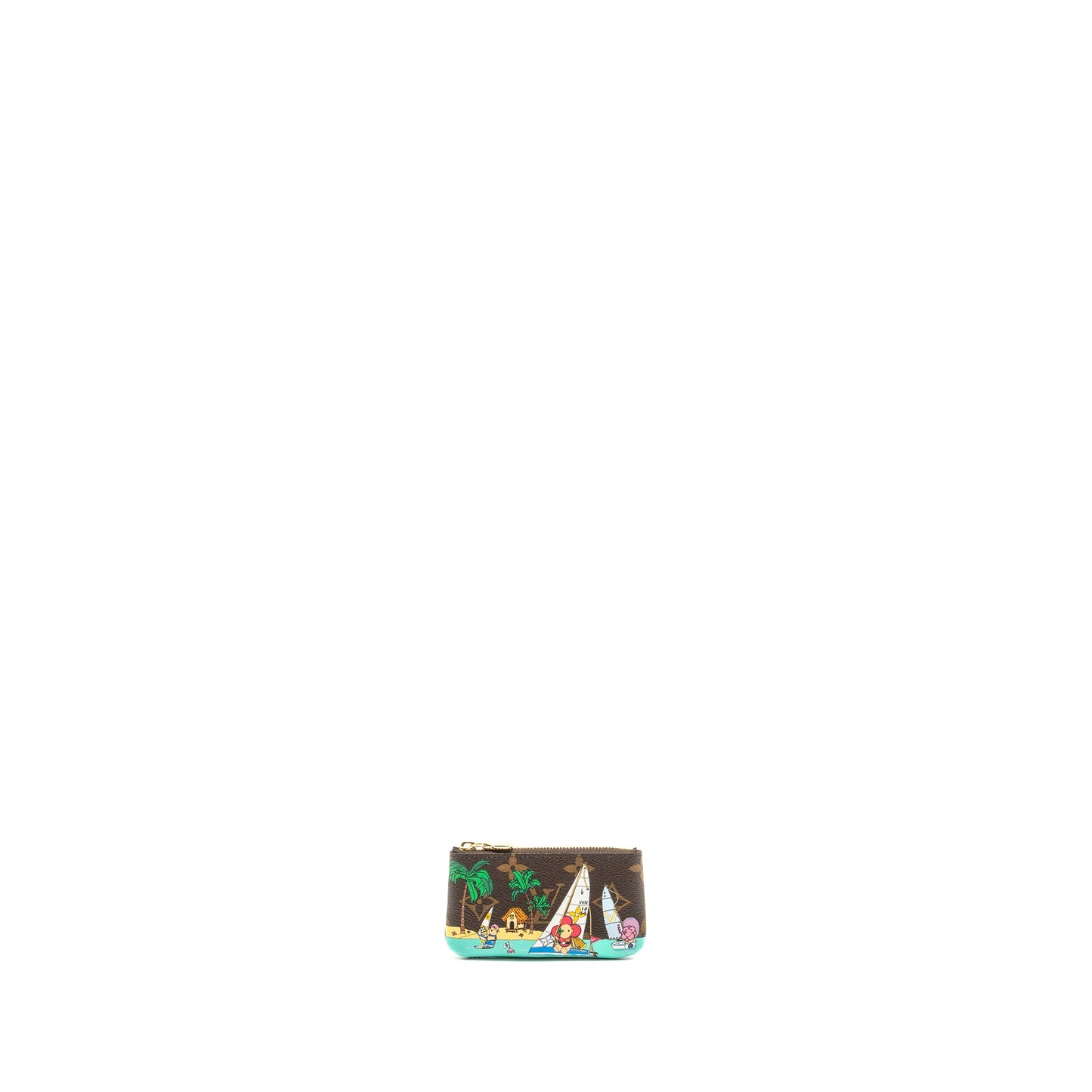LOUIS VUITTON 2023 Christmas Animation Sailing Key Pouch Monogram Canvas Multicolour GHW