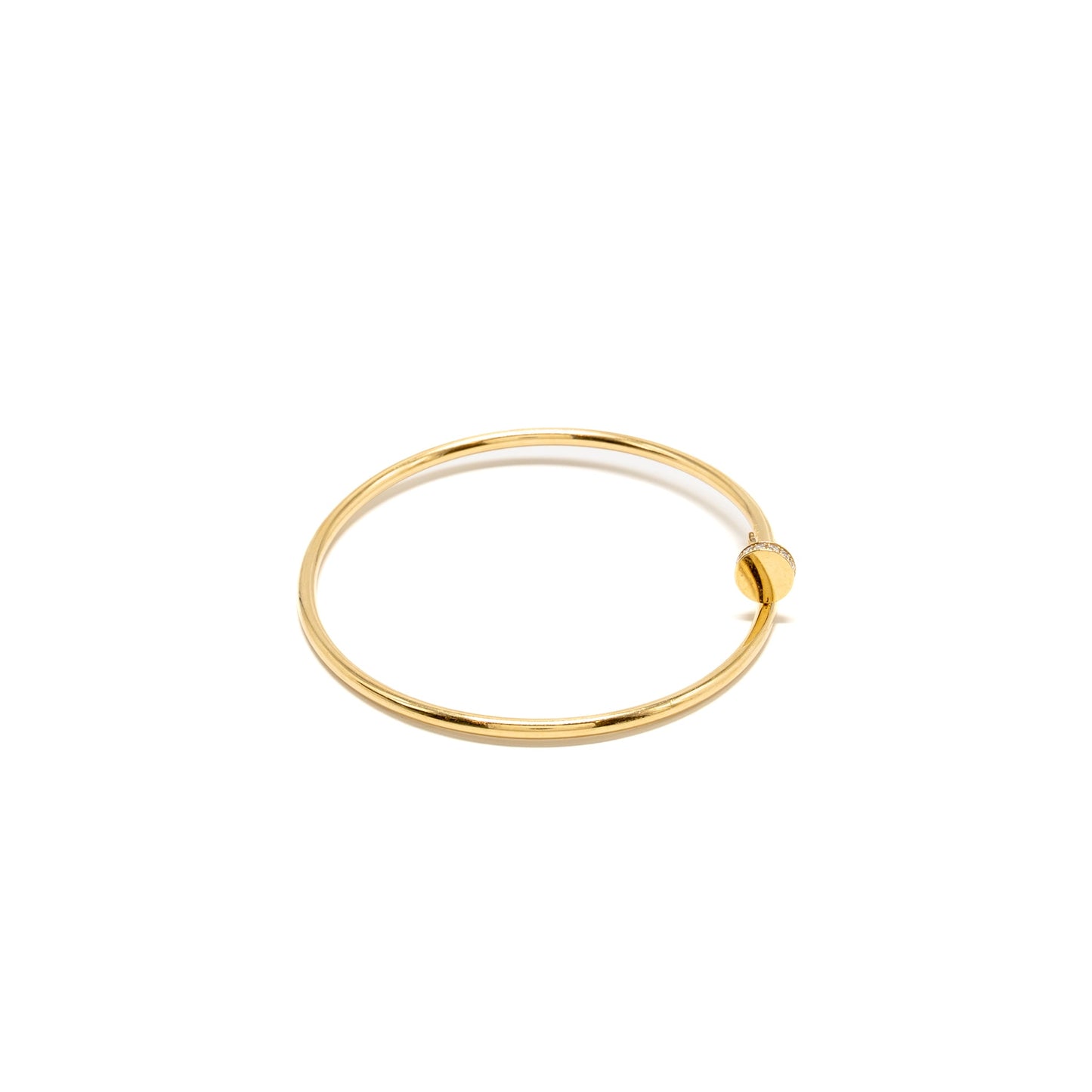 Cartier size 19 Juste un Clou bracelet small model yellow gold with diamonds