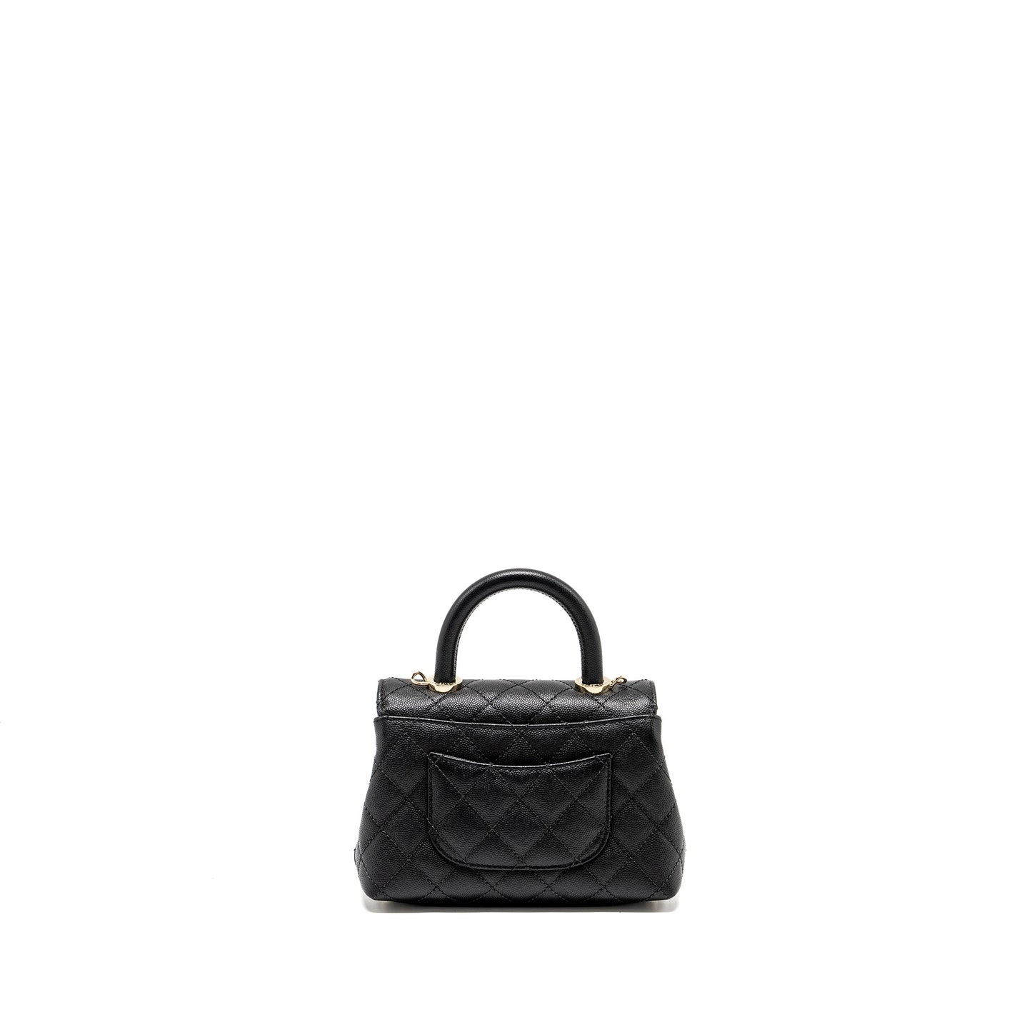 Chanel Mini CocoHandle Caviar Black LGHW (Microchip)