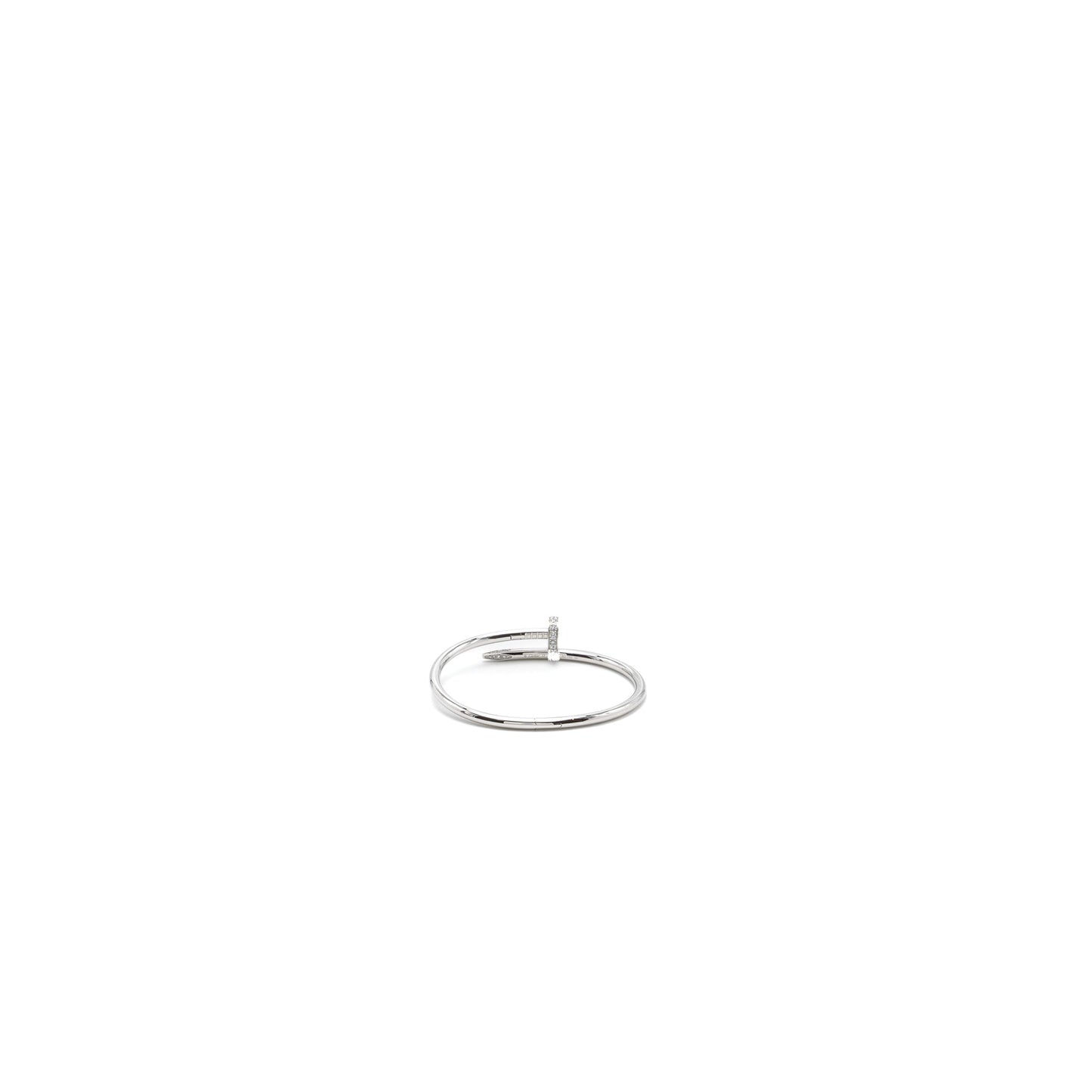 Cartier Size 17 juste un clou bracelet white gold, diamonds