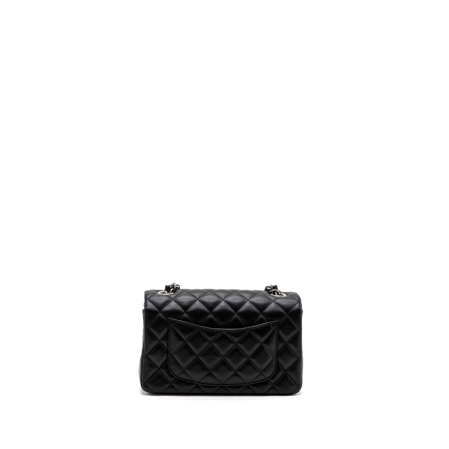 Chanel Classic Mini Rectangular Flap Bag Lambskin Black SHW (microchip)