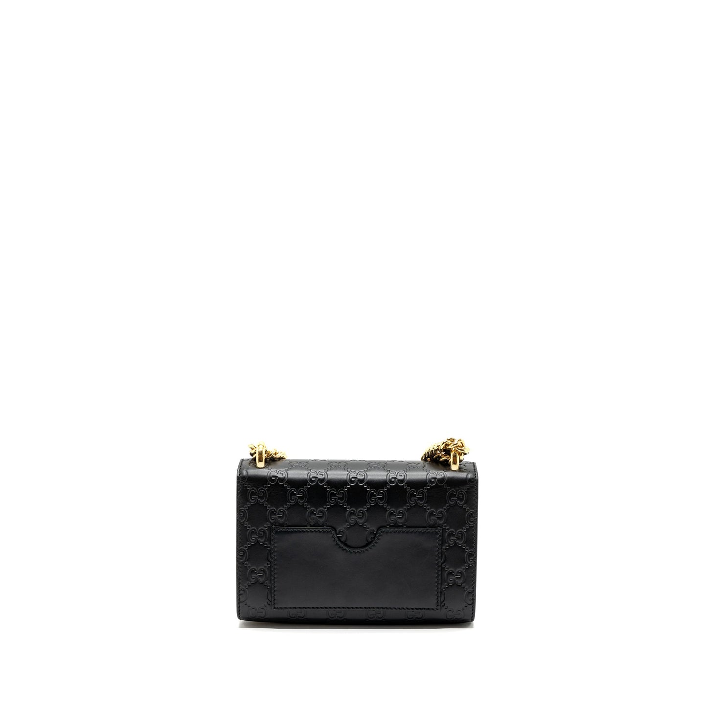Gucci padlock chain bag calfskin black GHW