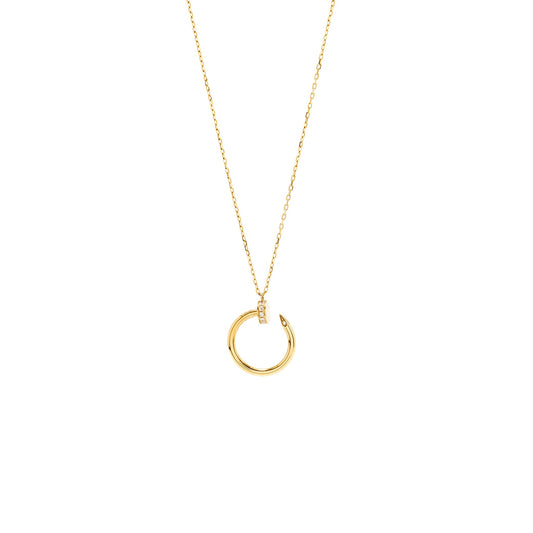 Cartier Just Un Clou Necklace Wth Diamonds, Yellow Gold