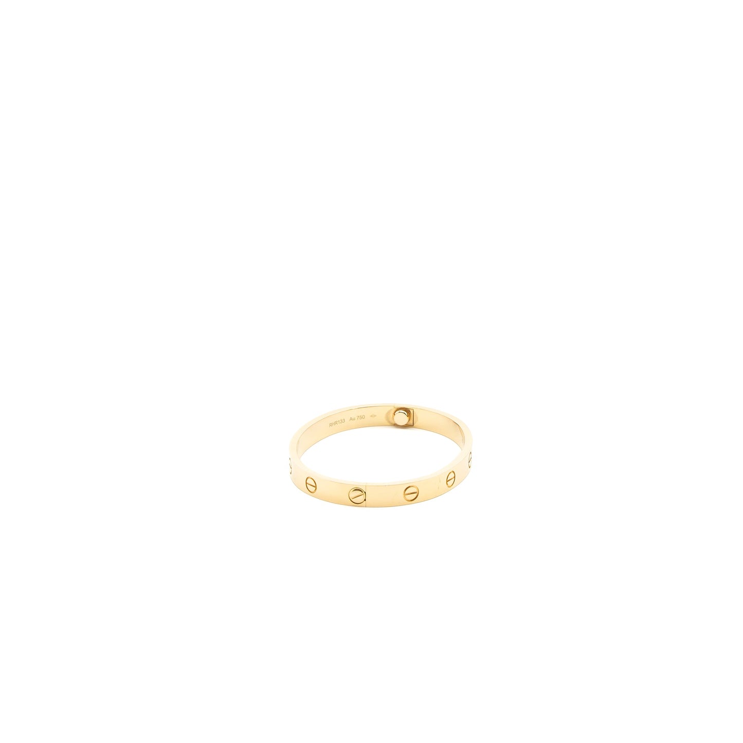 Cartier size 16 love bracelet yellow gold
