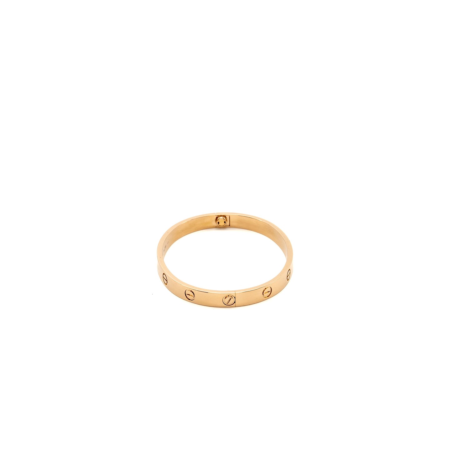Cartier Size 17 Love Bracelet Rose Gold