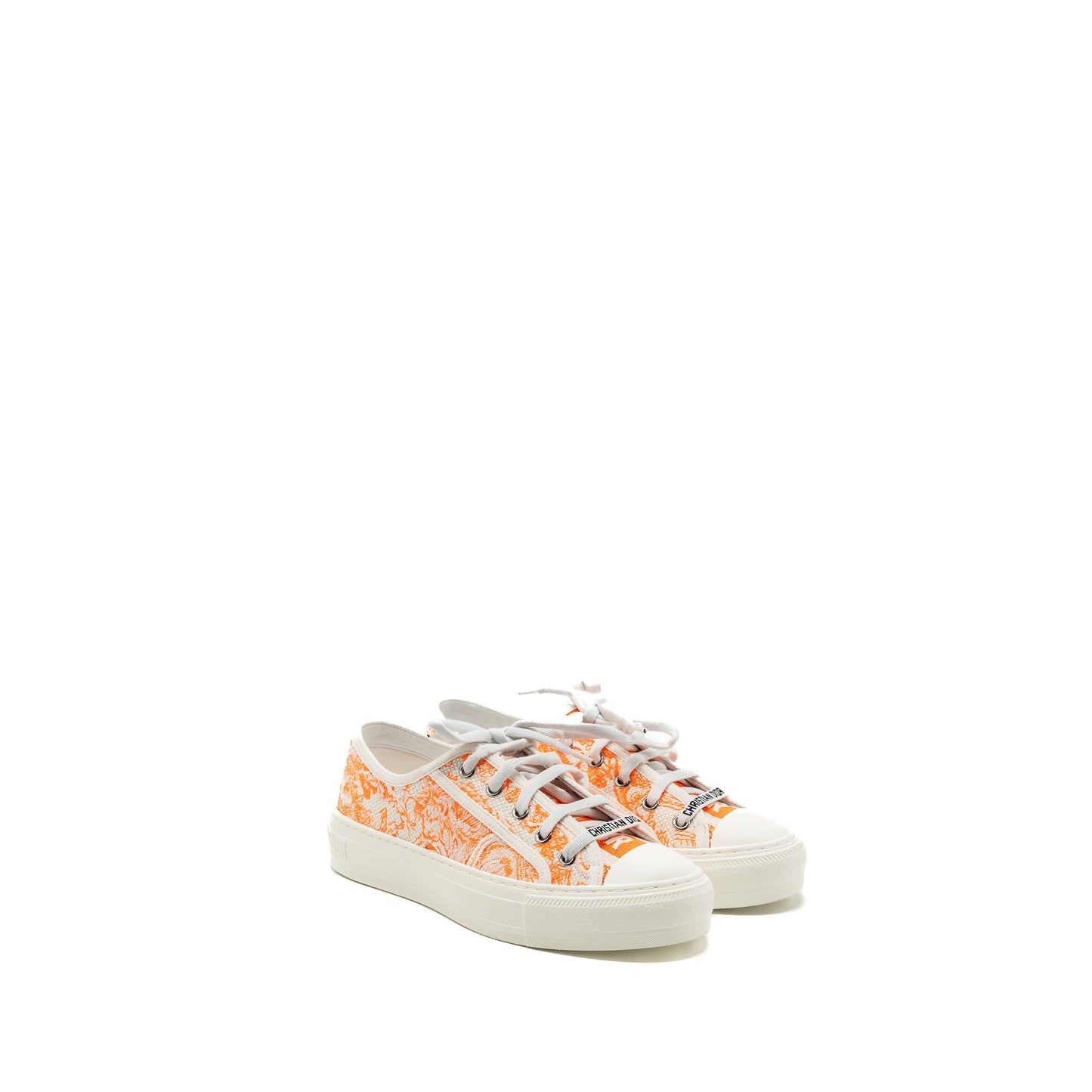 Luxury Dior size 36.5 Walk N Luxury Dior Sneaker White/Orange