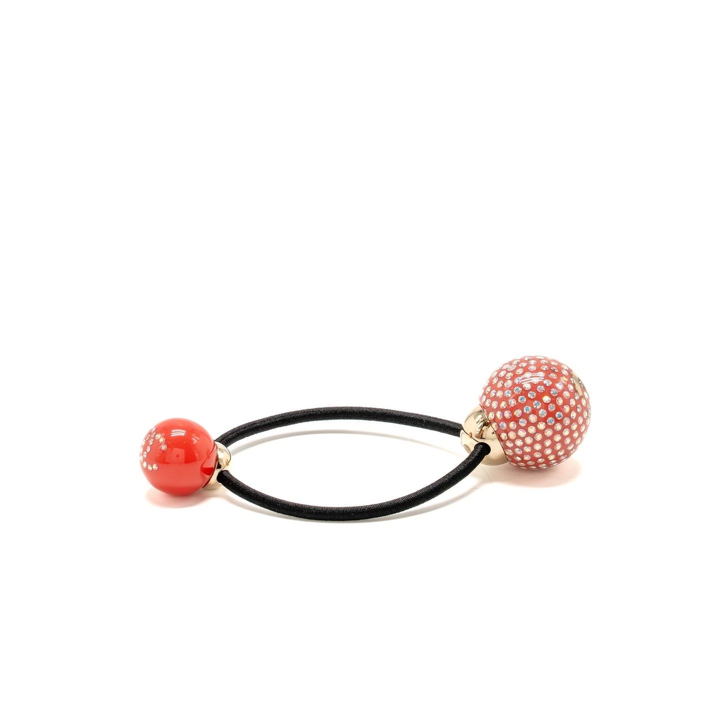 Chanel 21K CC Elastane Hair Tie Resin/Crystal Light Gold Tone