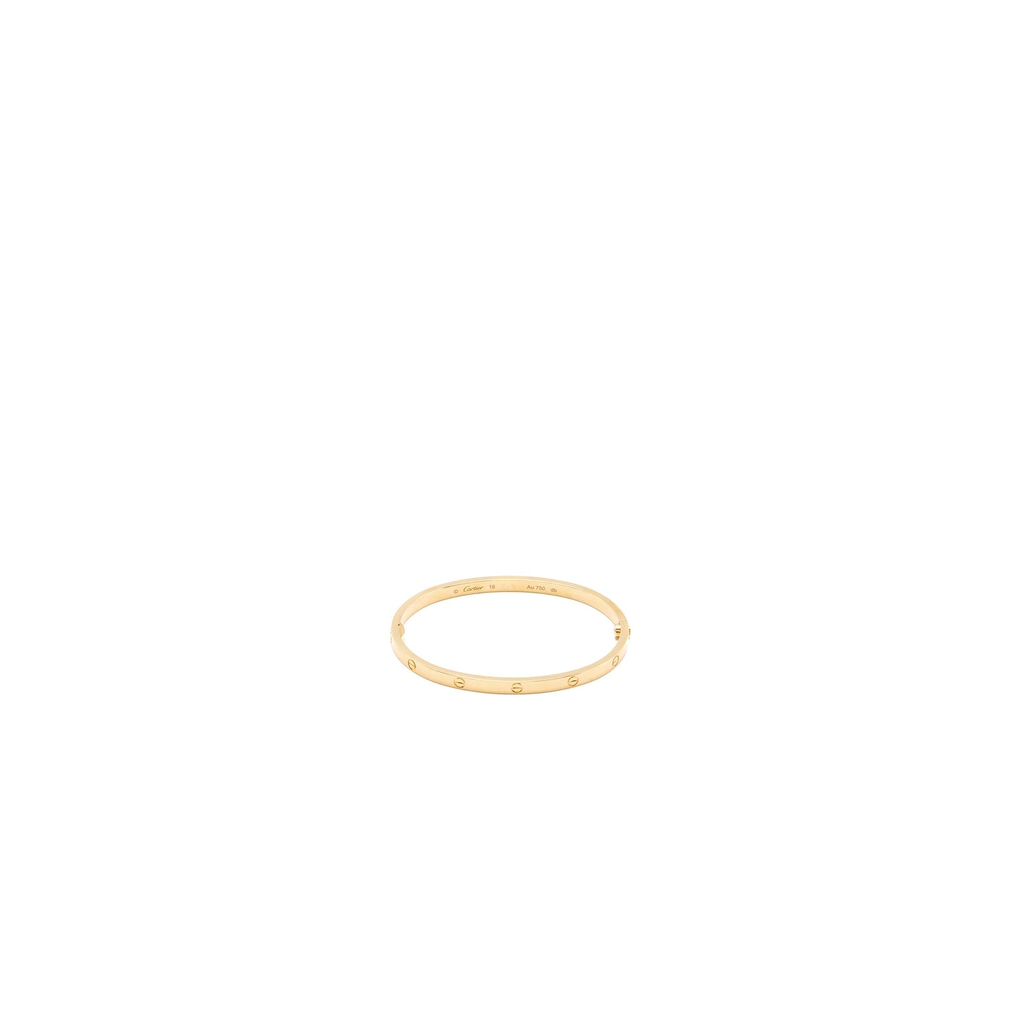 Cartier Size 16 Love Bracelet Small Model Yellow Gold
