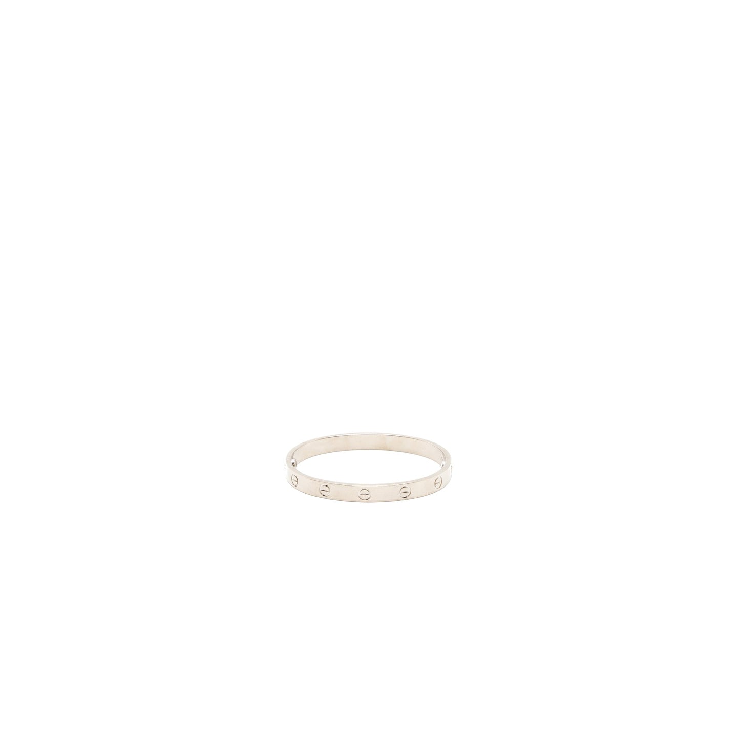 Cartier Size 16 Love Bracelet White Gold