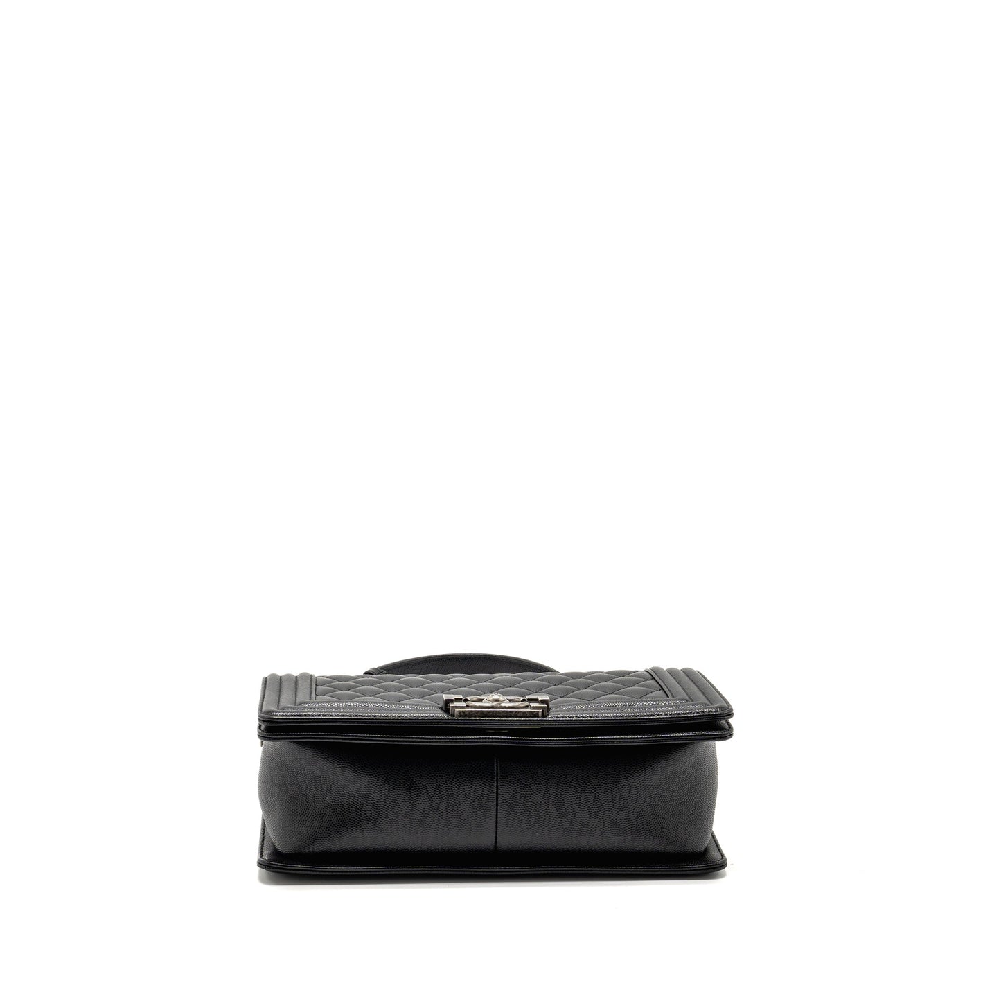 Chanel Medium Boy Bag Caviar Black SHW (Microchip)