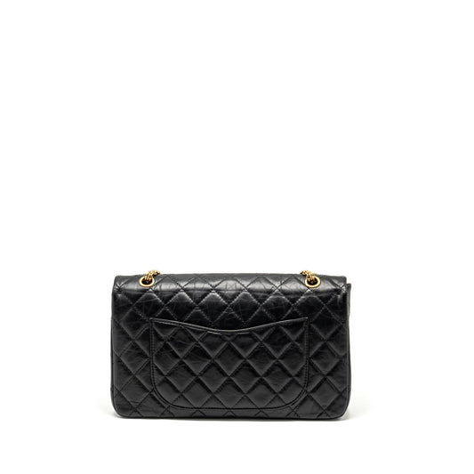 Chanel Maxi 2.55 reissue flap bag aged calfskin Black GHW