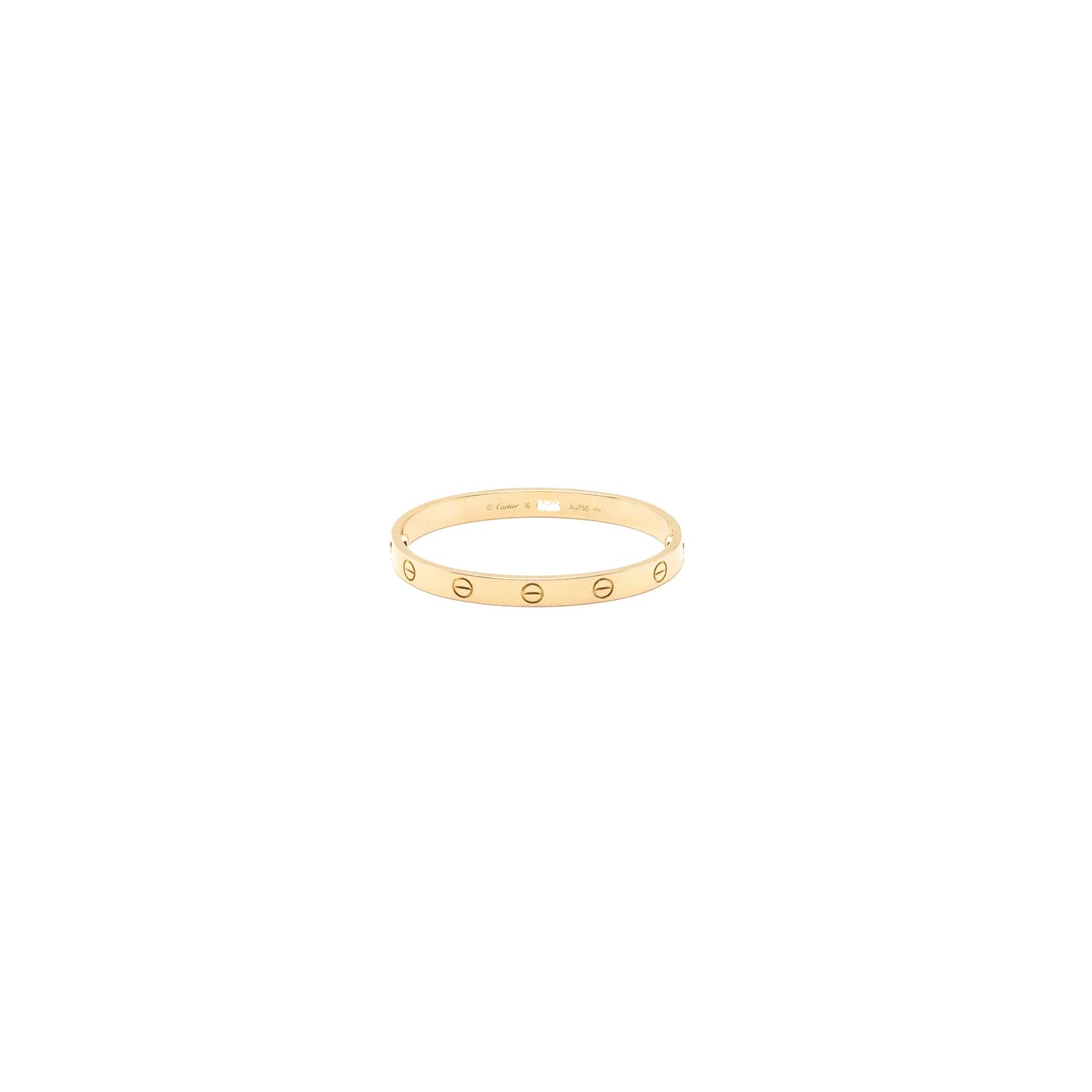 Cartier Size 16 Love Bracelet Rose Gold