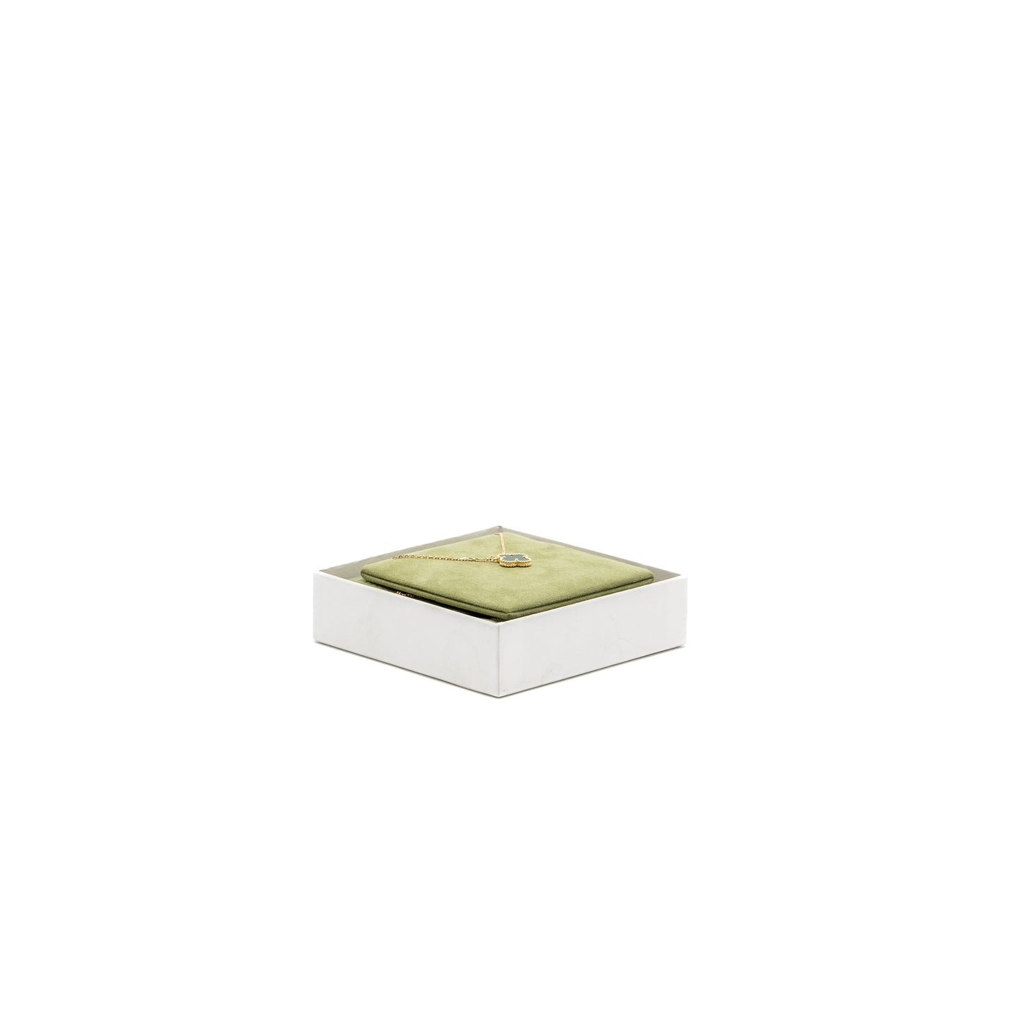 Van Cleef & Arpels Vintage Alhambra Pendant Malachite Yellow GOLD
