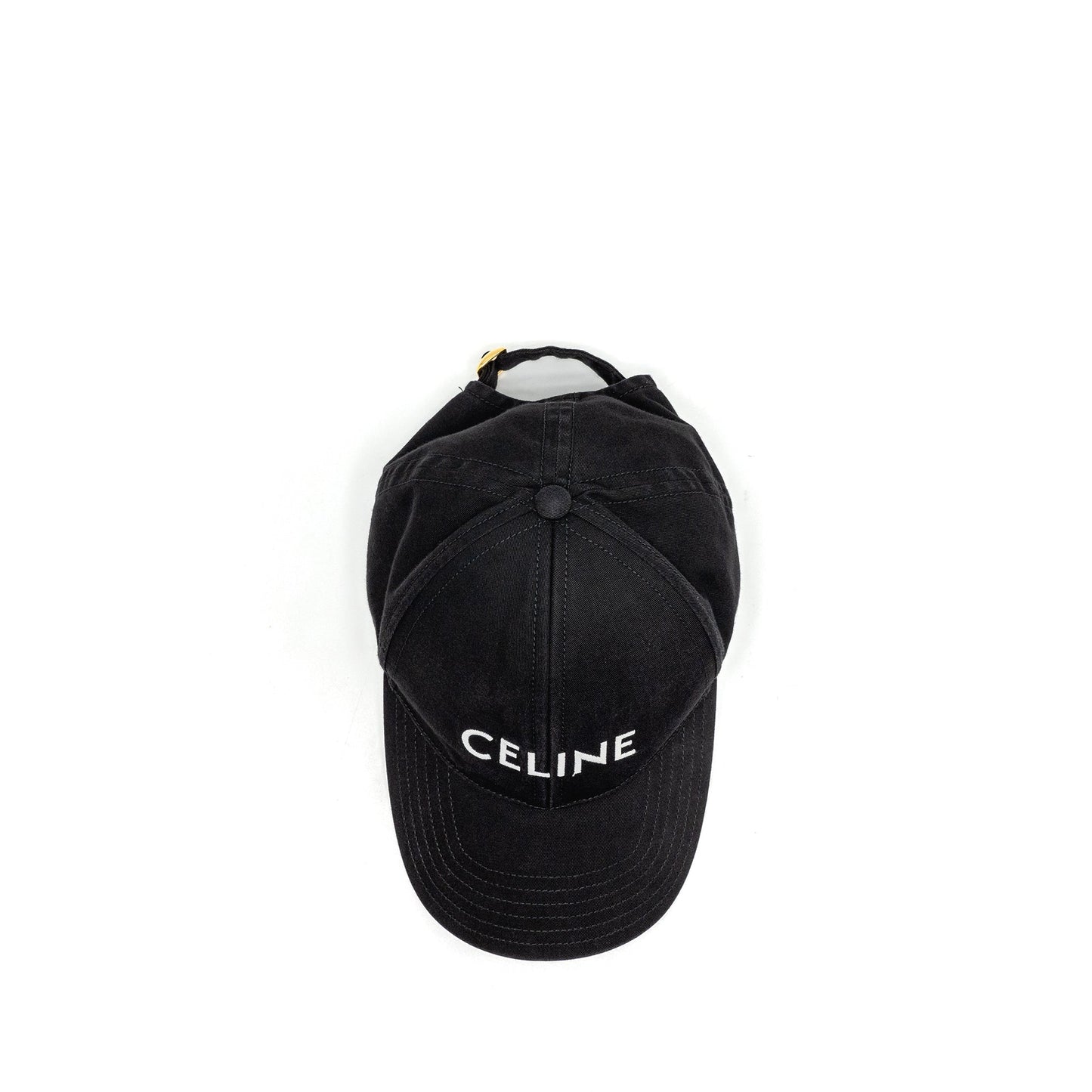 Celine Size S Triomphe and Letter Logo Baseball Cap Black (Sell in Set)