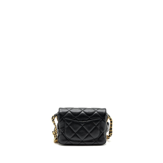 Chanel Mini Twist Your Button Flap Bag Caviar Black GHW(Microchip)