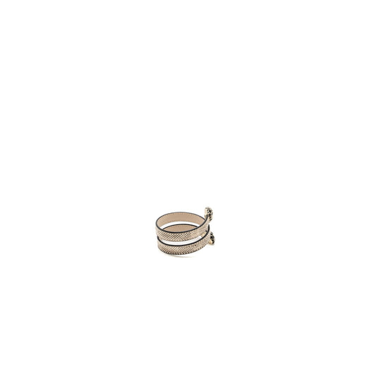Bvlgari size S serpenti forever bracelet Karung leather/ Beige light gold tone