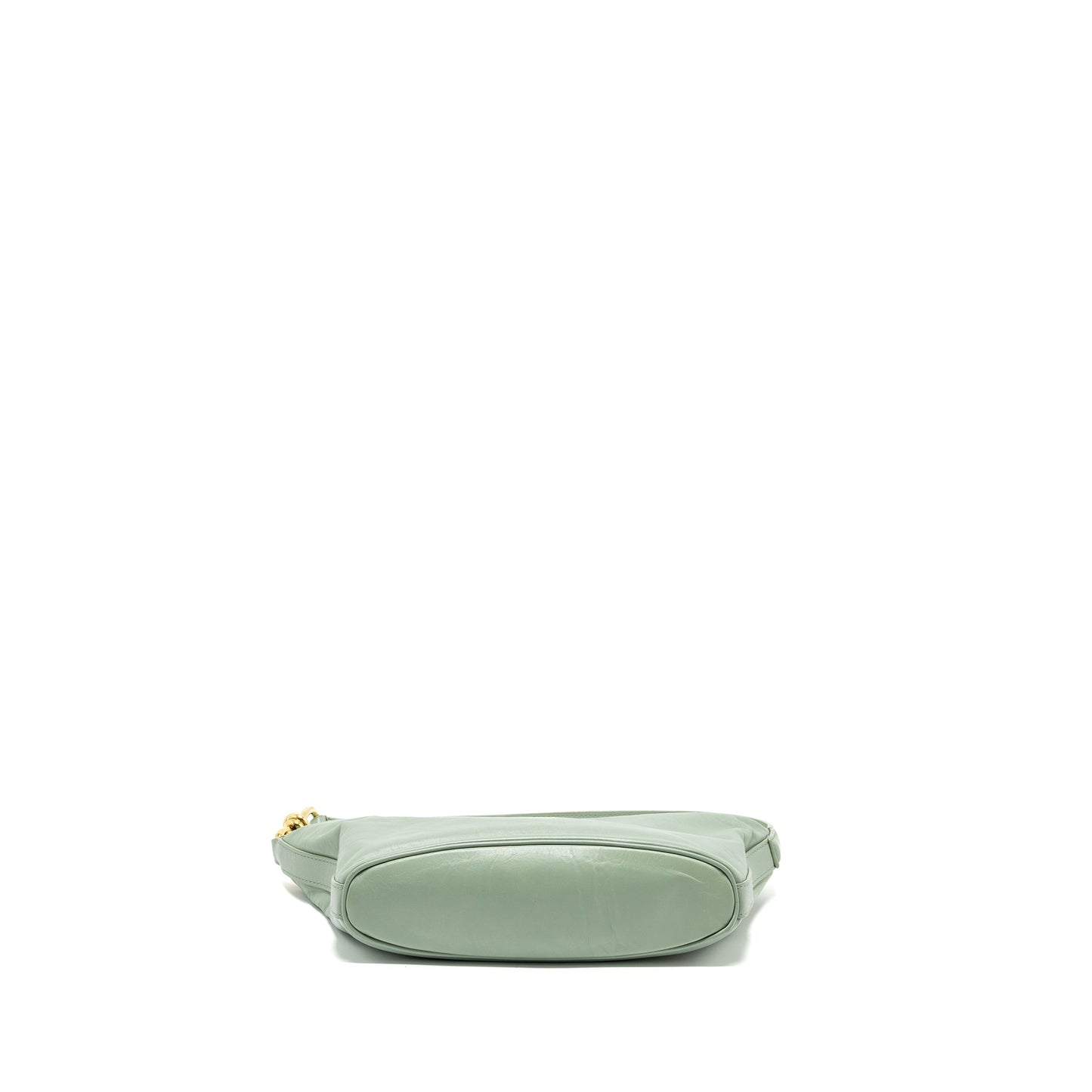 Bottega Veneta knot shoulder bag calfskin light green GHW